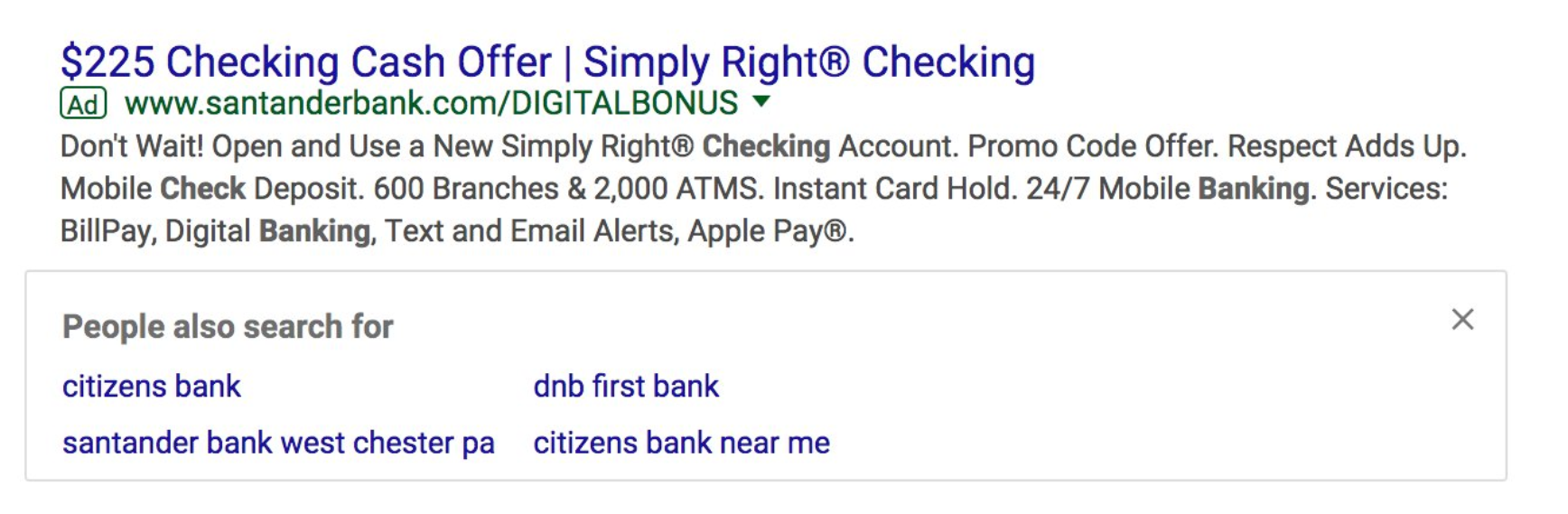 Google: 'Andere suchten auch' in bezahlten Anzeigen