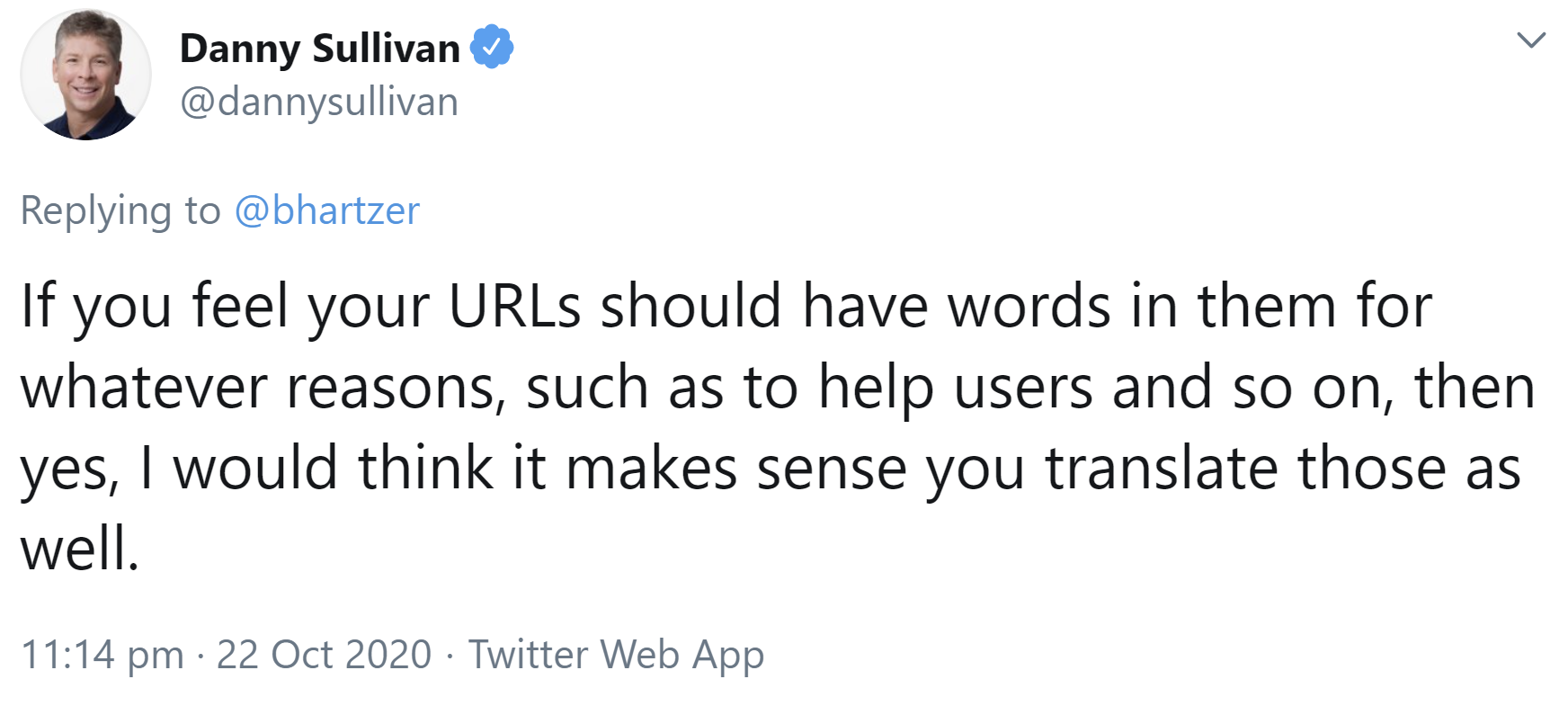 Google: Auch das Übersetzen von URLs kann sinnvoll sein