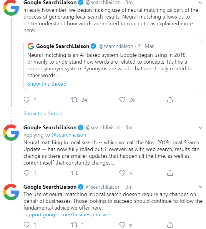 Google bestätigt Update der lokalen Suchergebnisse für November