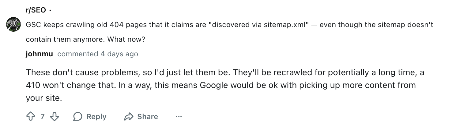 Google crawlt 404-URLs länger: Zeichen für mehr Bedarf bei Google