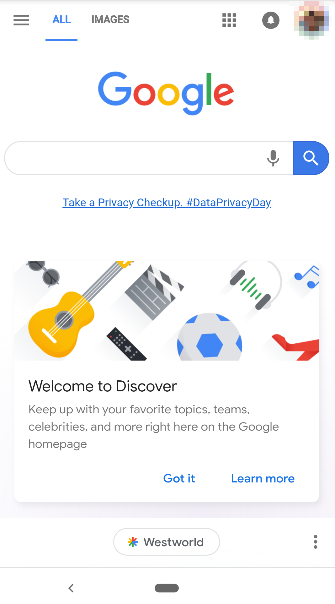 Google Discover mit Mikrofon