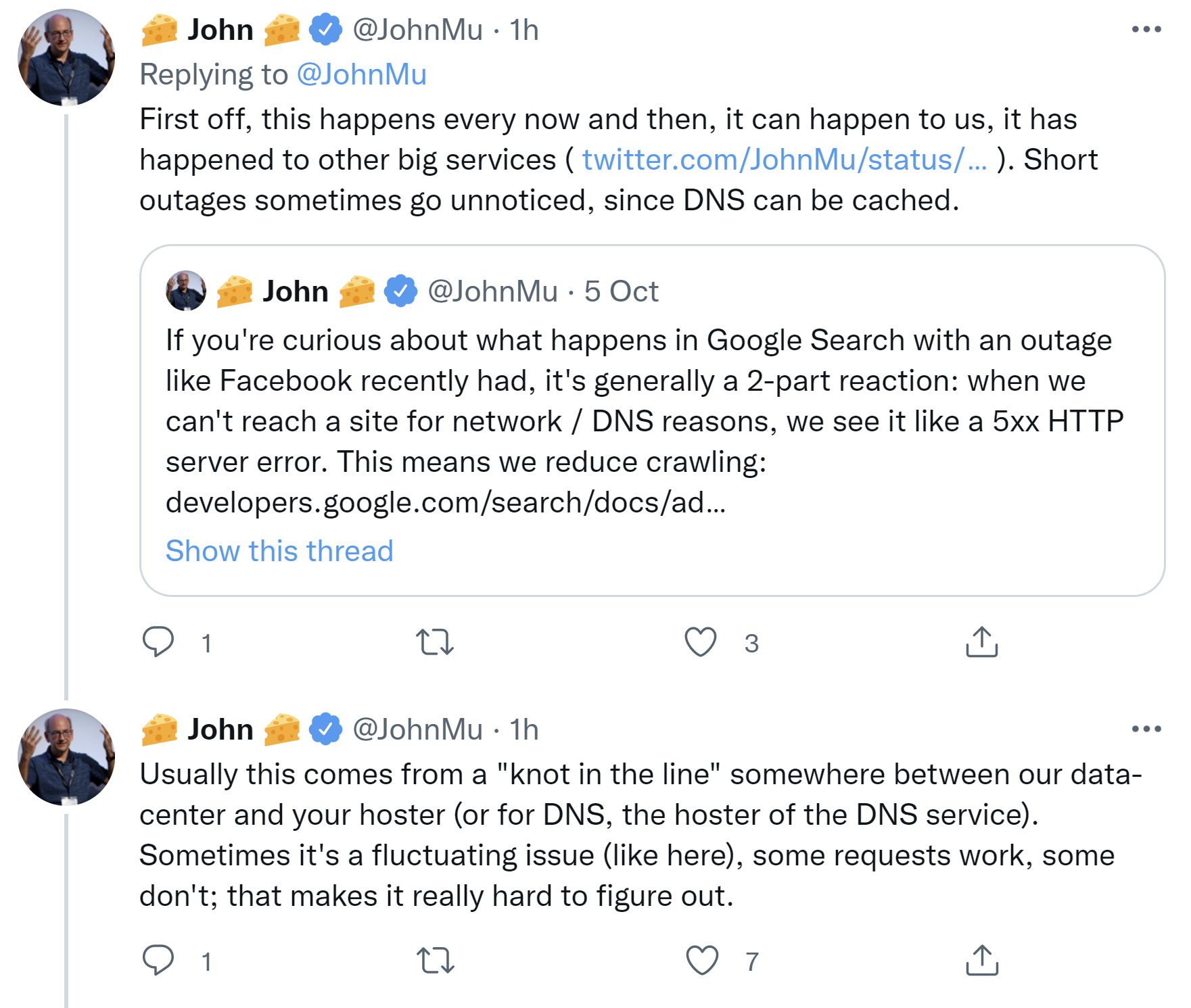 Google: DNS-Probleme können passieren