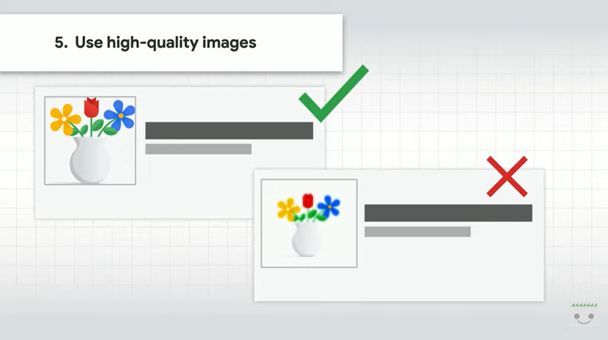 Google: Hochwertige Bilder verwenden