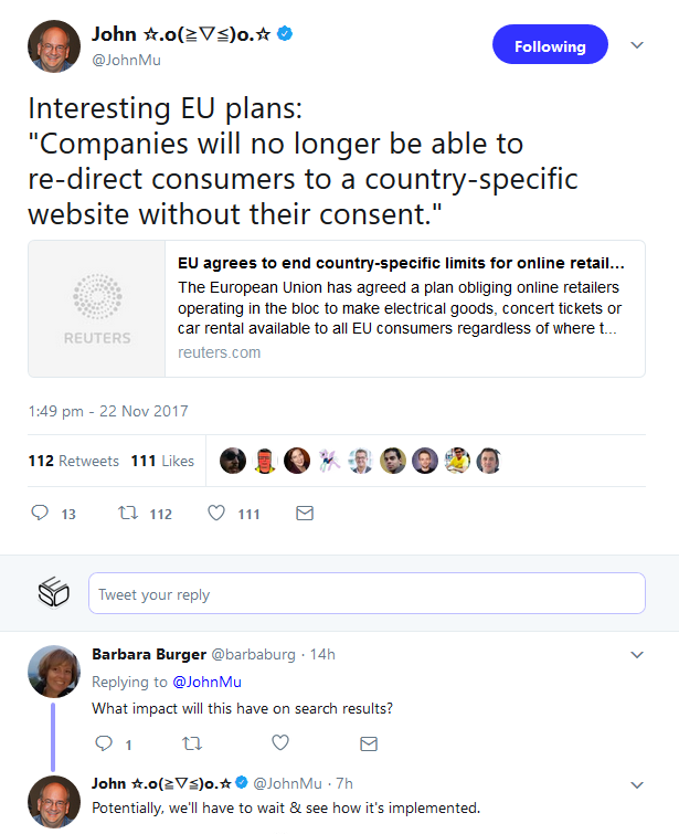 Google: Auswirkungen der EU-Pläne auf das Verbot von Weiterleitungen noch unklar