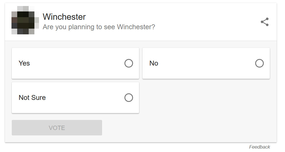 Google: Voting-Ergebnis für 'Winchester'