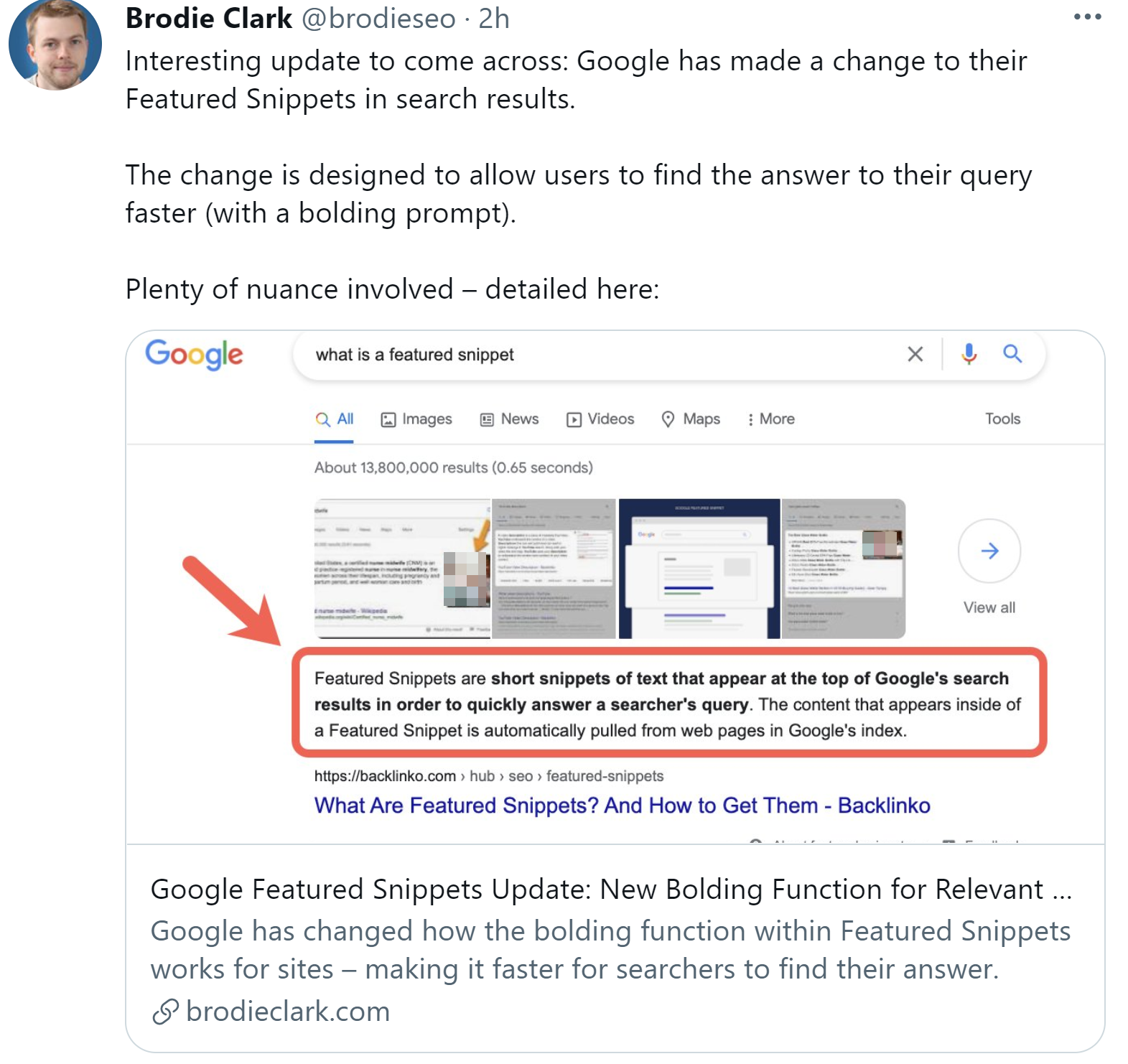 Google: neues Highlighting bei Featured Snippets