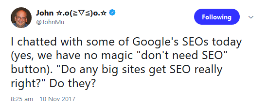 Google hat eigene SEOs