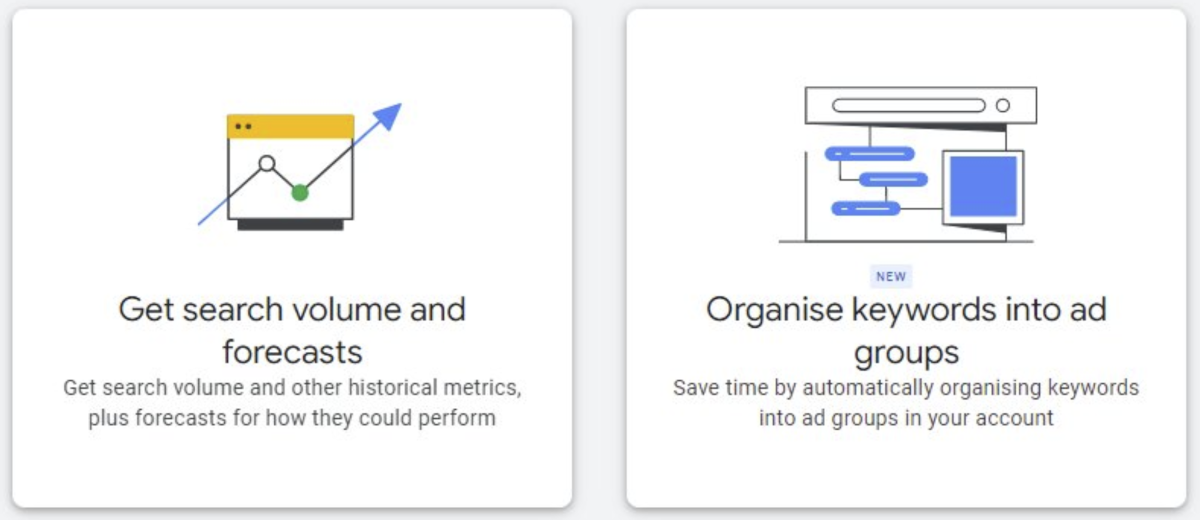 GoogleKeyword-Planer: automatisches Organisieren von Keywords