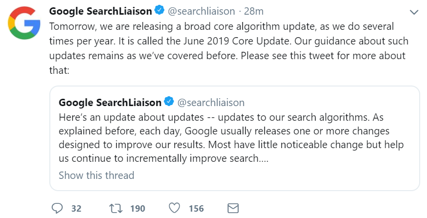 Google kündigt Core-Update für den Juni an