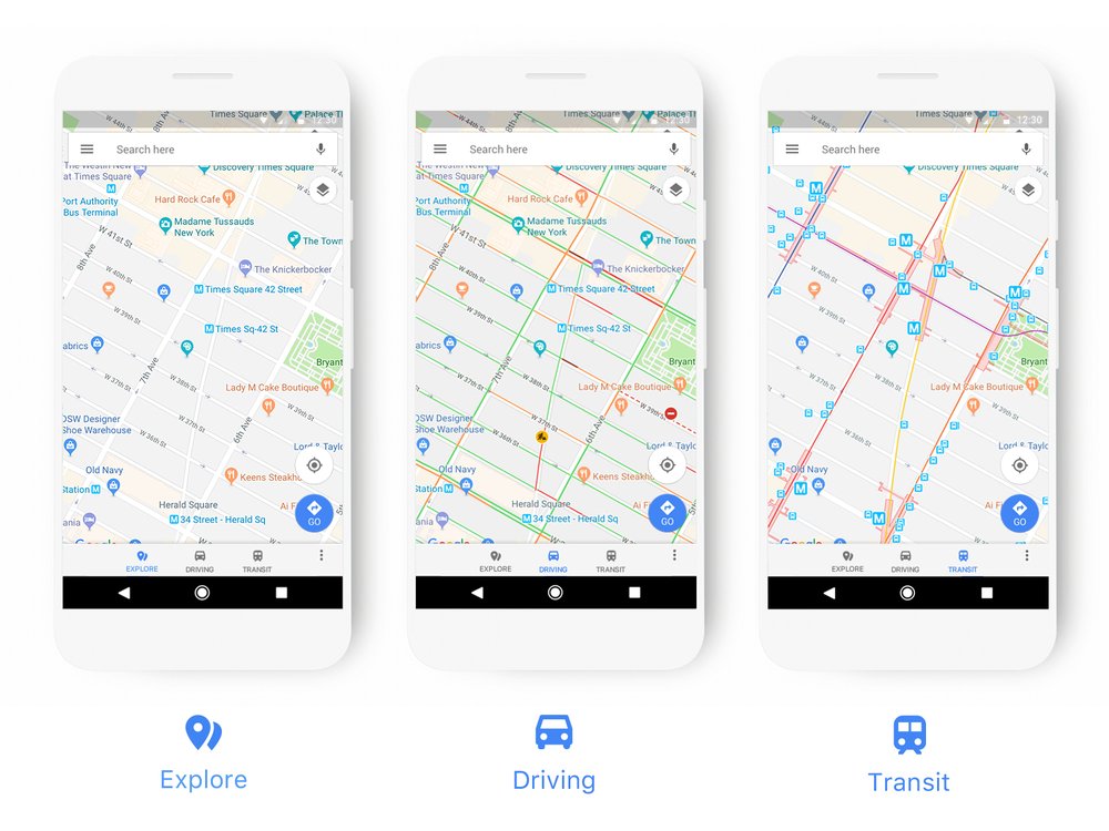 Neues Design für Google Maps