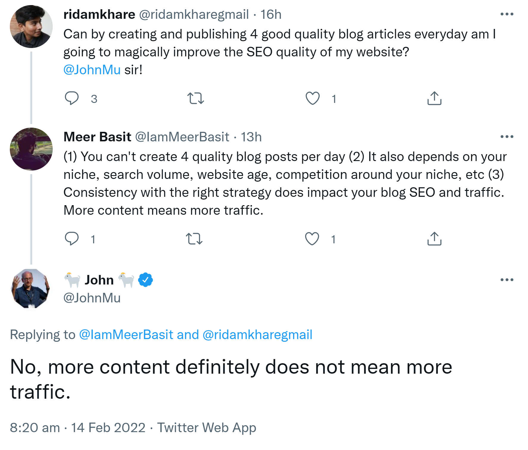 Google: Mehr Content bedeutet nicht automatisch mehr Traffic