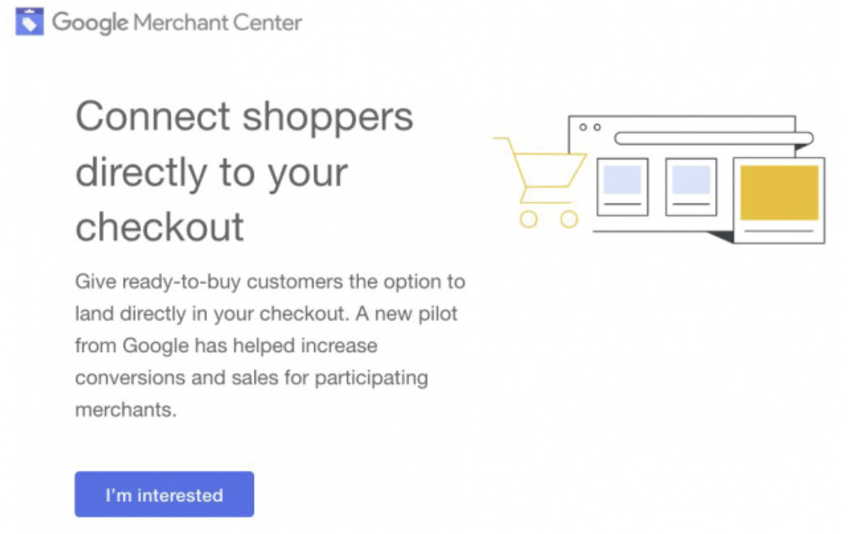 Google Merchant Center: direkt zum Checkout