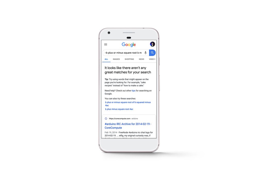 Google: Mitteilung, wenn keine guten Suchergebnisse gefunden wurden