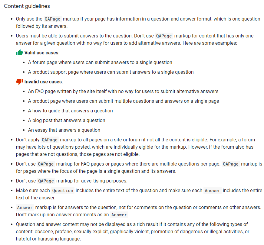 Google: neue Richtlinien für Q&A Pages