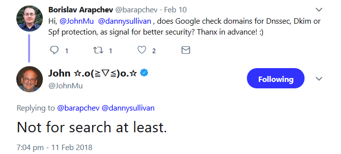 Google nutzt DNSSEC nicht für die Suche