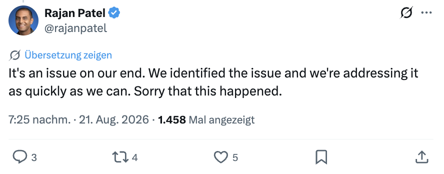 Google räumt Probleme mit Favicons ein - Rajan Patel auf X
