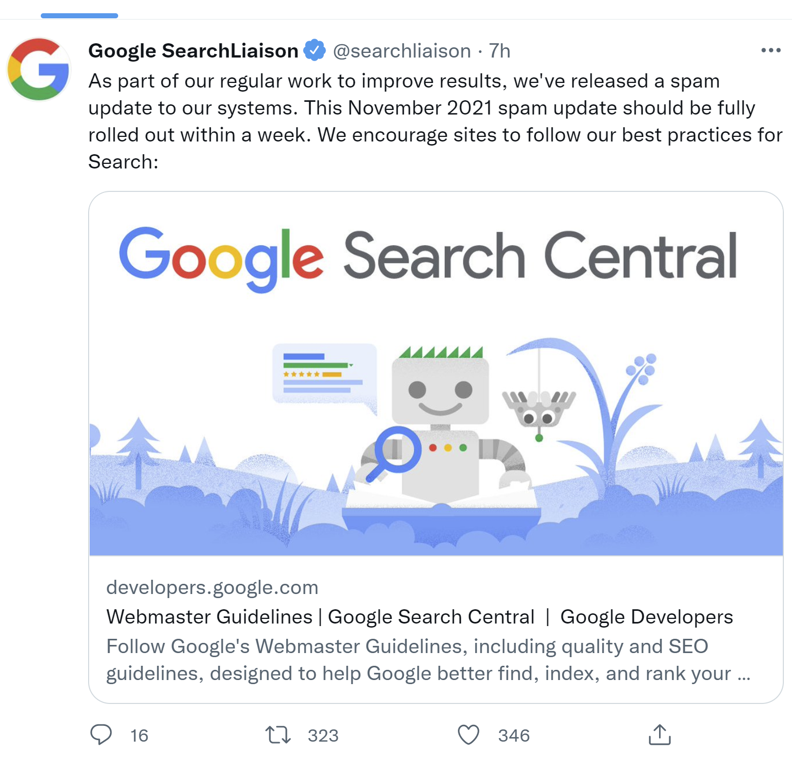 Google rollt November Link Spam Update aus