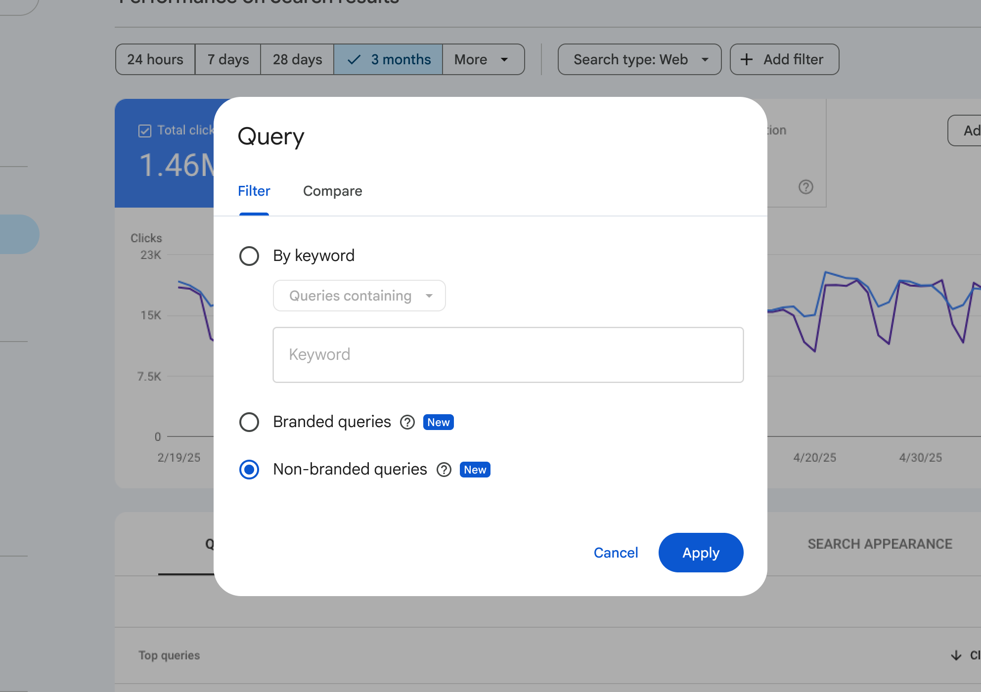 Google Search Console: Brand Query Filter
