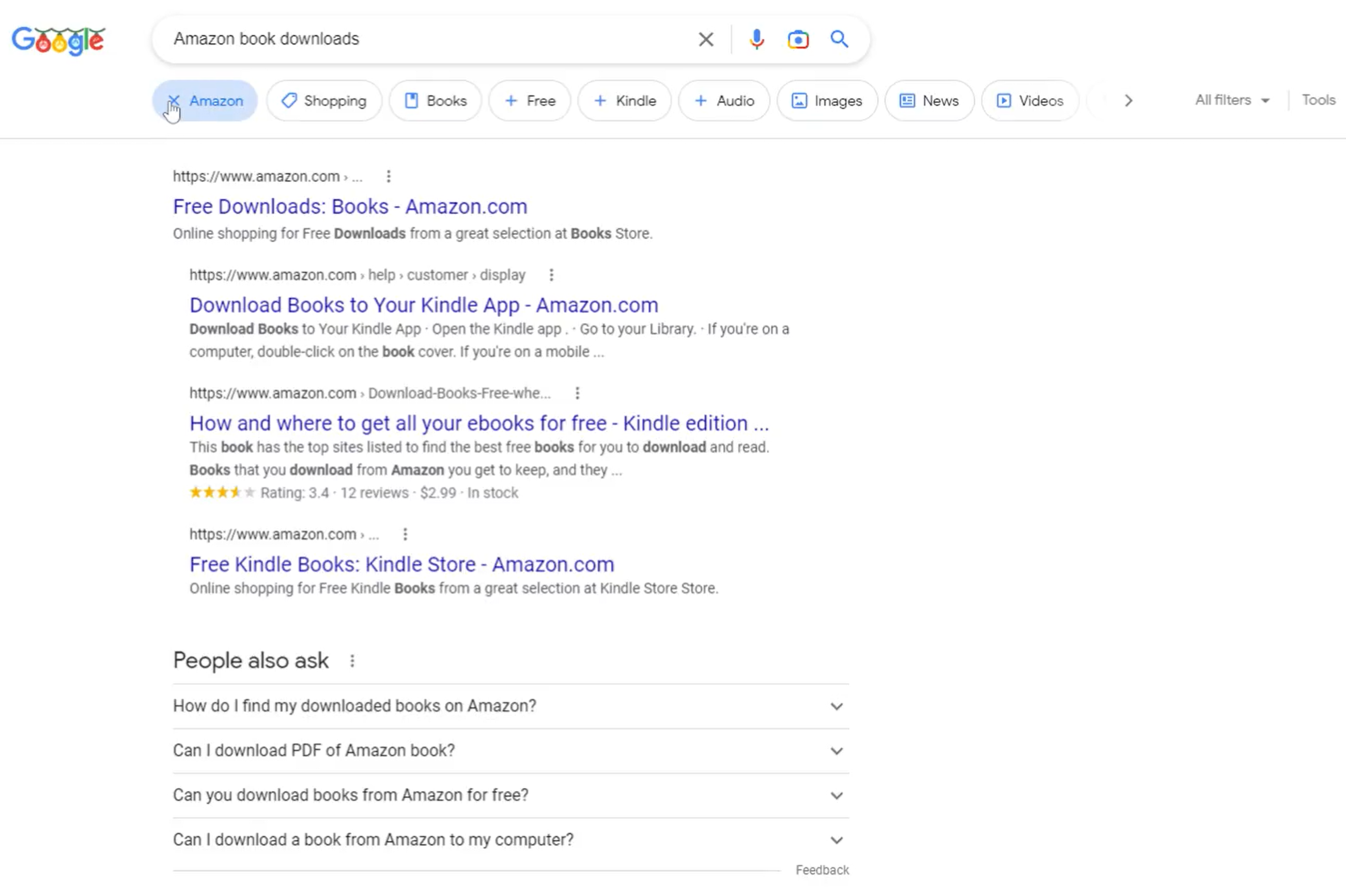 Themenbasierte Filter in der Desktop-Suche von Google