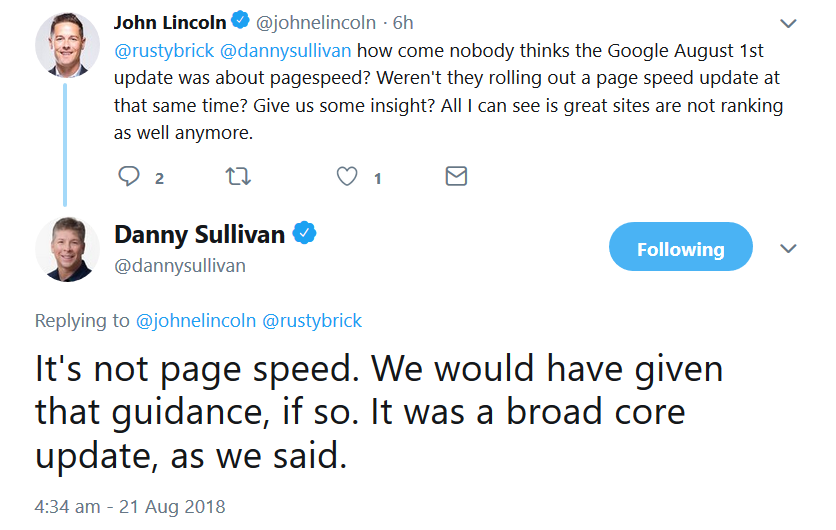Google-Update betriftt nicht den Page Speed