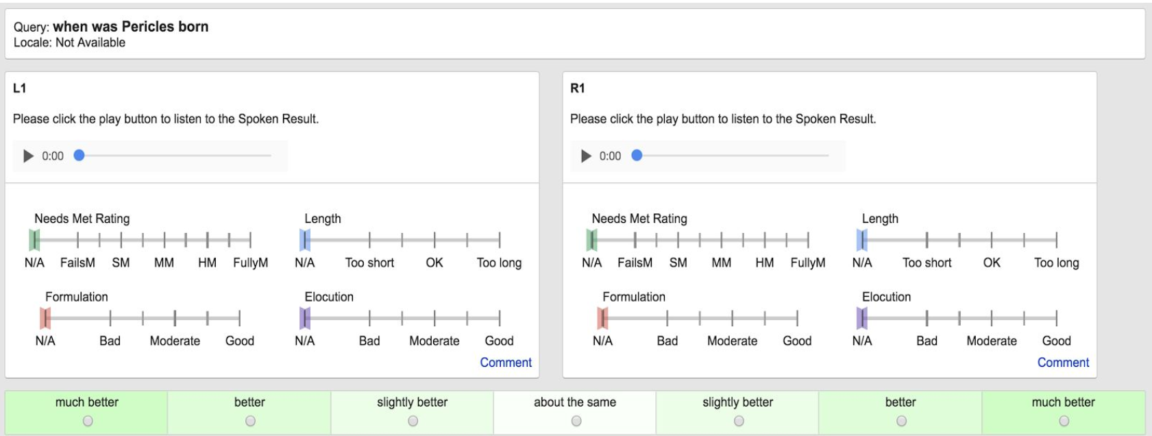Google: Bewertungsformular für sprachbasierte Suchergebnisse