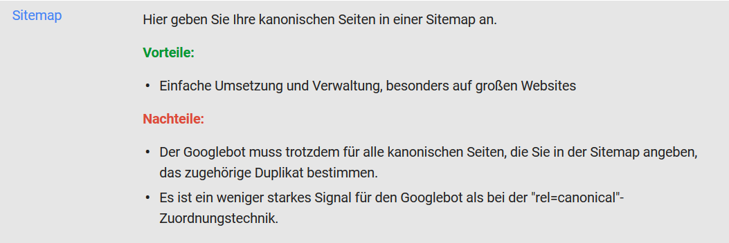 Google: XML-Sitemaps schwächeres Signal als Canonical-Links