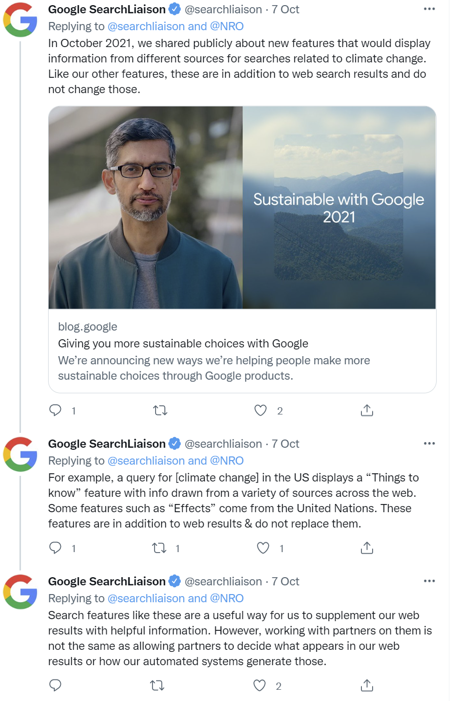 Google zeigt zusätzliche Informationen zum Klimawandel