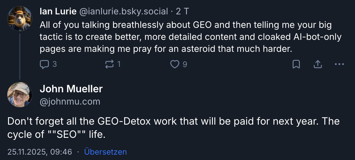 John Müller zu GEO Detox auf Bluesky