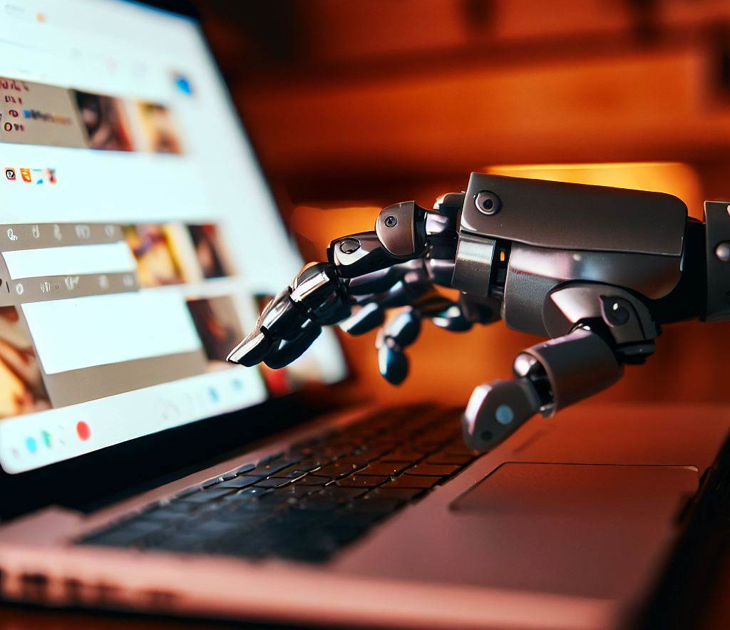 KI-Chat mit Roboterhand