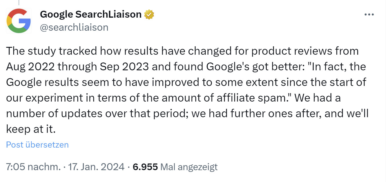 Google reagiert auf Vorwürfe zu Qualitätsproblemen