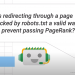 Weiterleitungen über per robots.txt gesperrte Seiten blockieren das Übertragen von Rankingsignalen