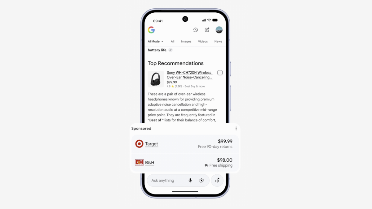 Google Shopping Ad AI Mode