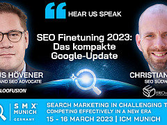Markus Hövener und Christian Kunz auf der SMX 2023 in München