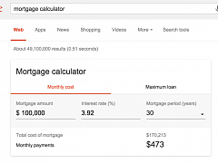 Google bietet jetzt auch einen Kreditrechner an