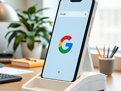Google Telefon auf Schreibtisch