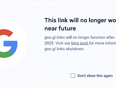 Google URL Shortener Zwischenseite