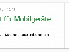Google: Ergebnis Mobile Friendly Test