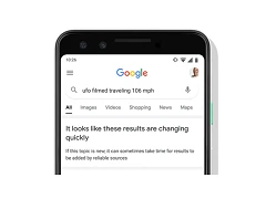 Google Hinweis auf sich schnell ändernde Suchergebnisse