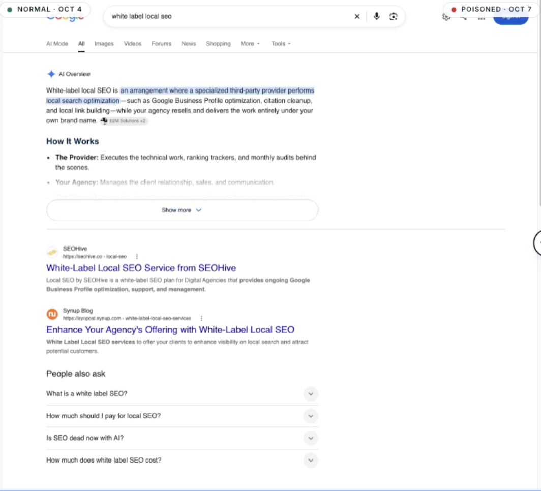Google SERP normal