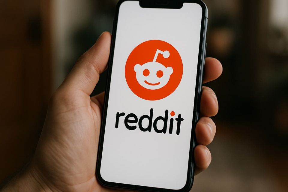 Smartphone mit Reddit