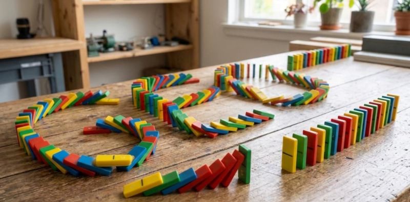 GEO: Korrelation und Kausalität - Dominosteine