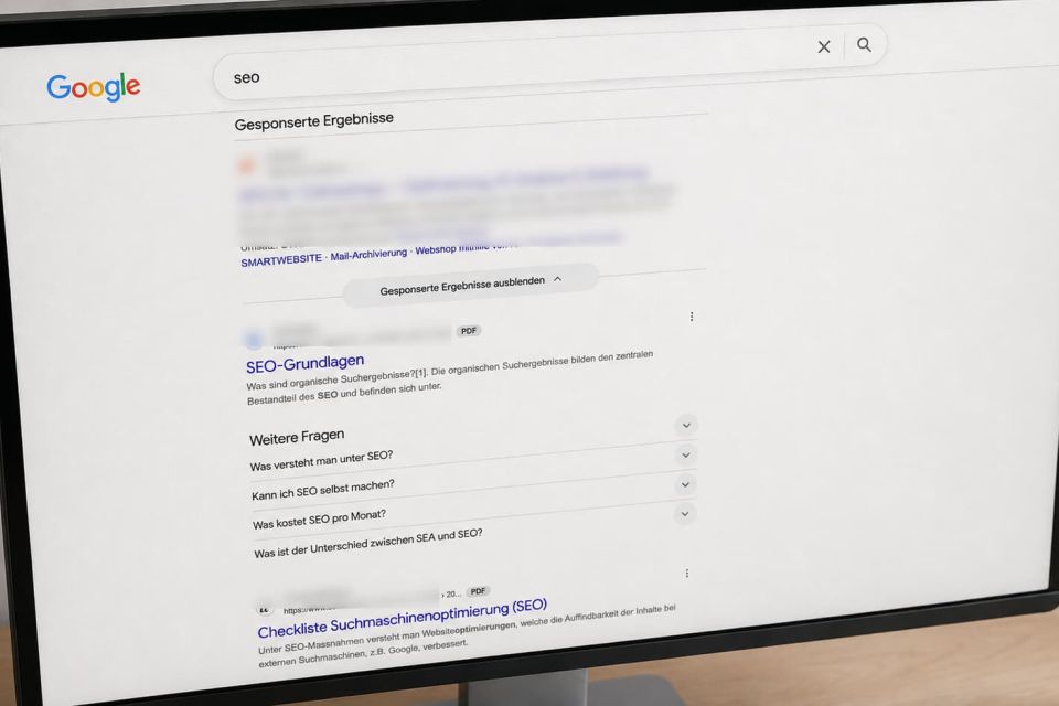 Google SERP mit PDF-Ergebnissen