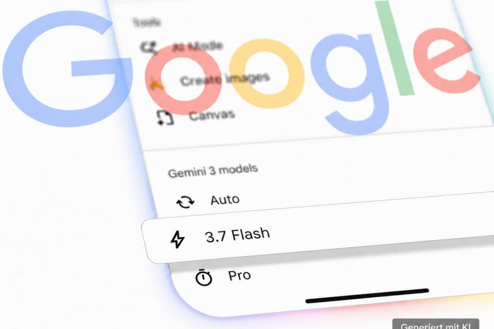 Google Suche mit Gemini 3.7 Flash