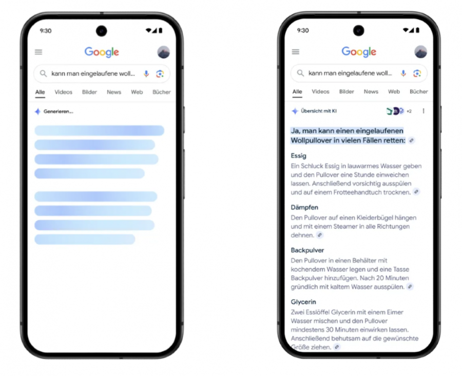 Google AI Overviews deutsch