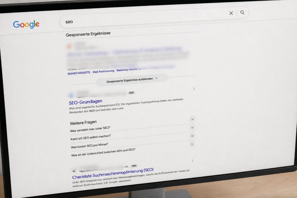 Google SERP mit PDF-Ergebnissen